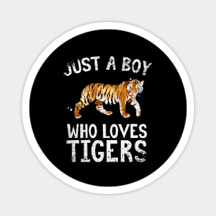 Just A Boy Who Loves Tigers Magnet